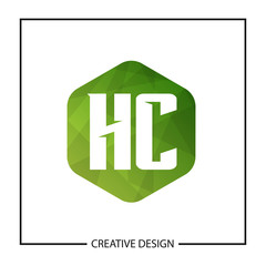 Initial Letter HC Logo Template Design