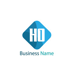 Initial Letter HO Logo Template Design