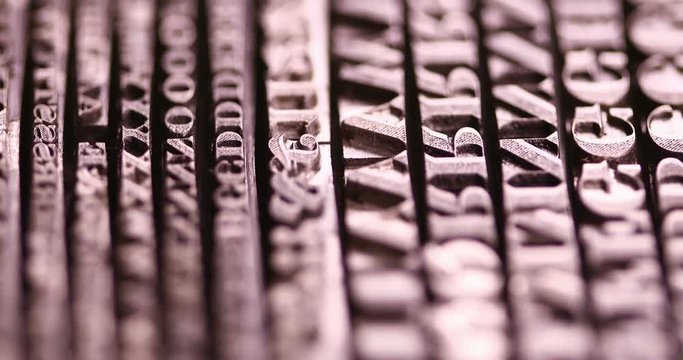 Printers blocks, Typography