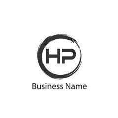 Initial Letter HP Logo Template Design
