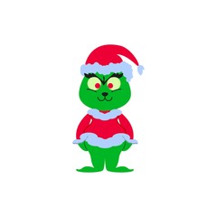 A Christmas angry of icon ill green