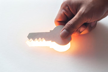 Hands with key success