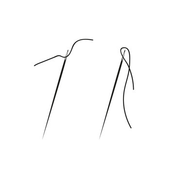 Nedle icon on white backround. vector ilustration.