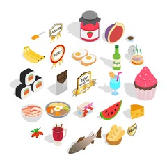 Pulverize icons set. Isometric set of 25 pulverize vector icons for web isolated on white background