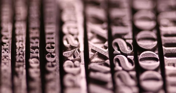 Printers blocks, Typography