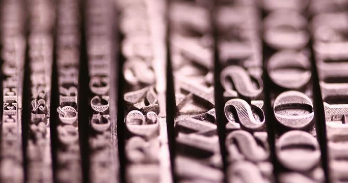 Printers blocks, Typography