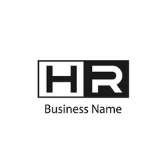 Initial Letter HR Logo Template Design