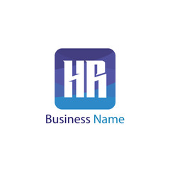 Initial Letter HR Logo Template Design