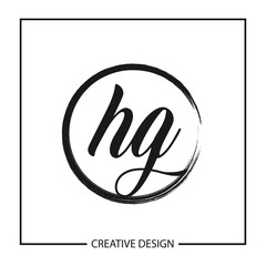Initial Letter HG Logo Template Design