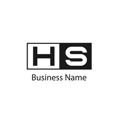 Fototapeta premium Initial Letter HS Logo Template Design