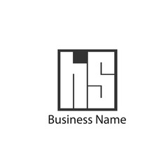 Initial Letter HS Logo Template Design