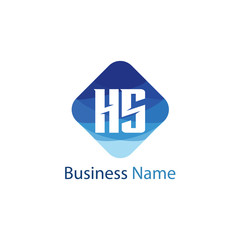 Fototapeta premium Initial Letter HS Logo Template Design