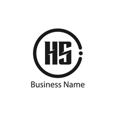 Initial Letter HS Logo Template Design