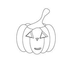 Pumpkin Icon Symbol Design. Vector illustration of pumpkin isolated on white background. Pumpkin outline for autumn or halloween composition.