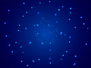 Starry sky map, random schematic bright stars