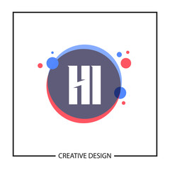 Initial Letter HI Logo Template Design