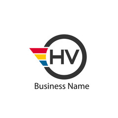 Initial Letter HV Logo Template Design