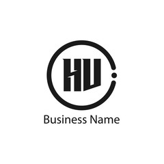 Initial Letter HV Logo Template Design
