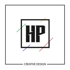 Initial Letter HP Logo Template Design