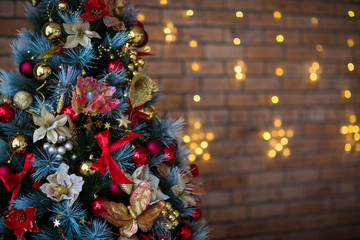 Christmas decorations in the interior