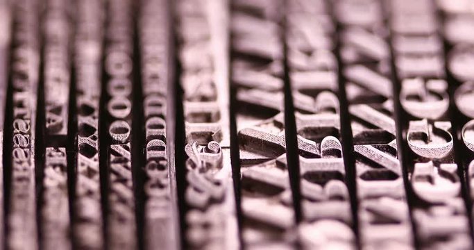 Printers blocks, Typography