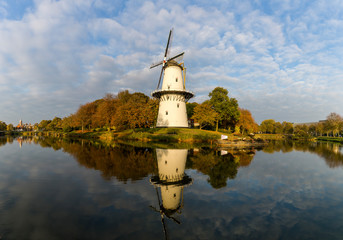 Beautiful windmill Molen de Hoop in the city of Middelburg