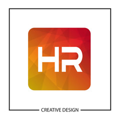 Initial Letter HR Logo Template Design