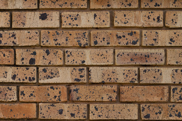 Close up of a solid brick wall