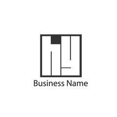 Initial Letter HY Logo Template Design