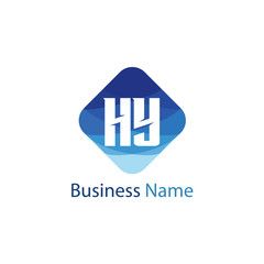 Initial Letter HY Logo Template Design