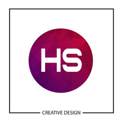 Initial Letter HS Logo Template Design