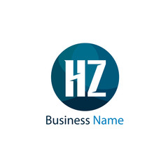 Fototapeta premium Initial Letter HZ Logo Template Design