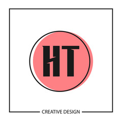 Initial Letter HT Logo Template Design
