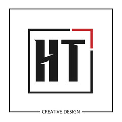 Initial Letter HT Logo Template Design