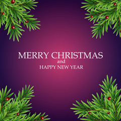 Fototapeta premium Abstract Holiday New Year and Merry Christmas Background. Vector Illustration