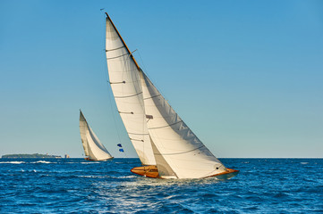 Sailing yacht race. Yachting. Sailing. Regatta