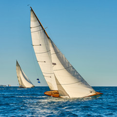 Sailing yacht race. Yachting. Sailing. Regatta