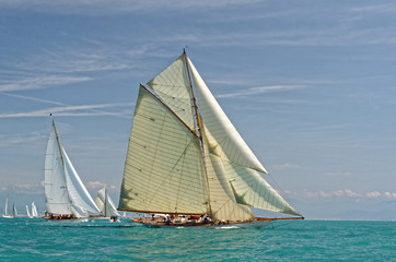 Sailing yacht race. Yachting. Sailing. Regatta