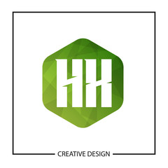 Initial Letter HX Logo Template Design