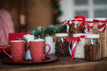 Christmas decorations in the interior