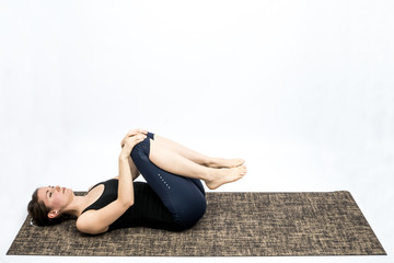 Fototapeta na wymiar Frau beim Yoga