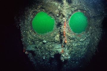 The wreck of the ocean liner Empress of Ireland in the St. Lawrence River