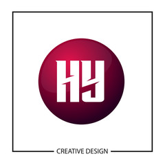 Initial Letter HY Logo Template Design