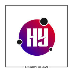 Initial Letter HY Logo Template Design