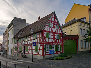 Fototapeta na wymiar In der Altstadt von Bad Nauheim, Wetterau, Hessen, Deutschland 