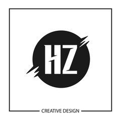 Initial Letter HZ Logo Template Design