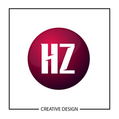 Initial Letter HZ Logo Template Design
