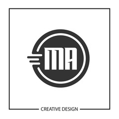 Initial Letter MA Logo Template Design