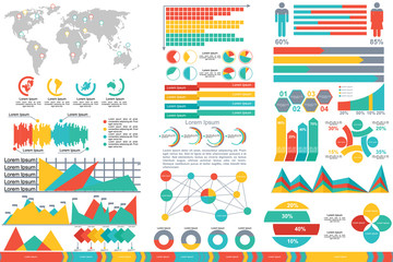 Fototapeta premium set of abstract infographics elements. Vector business template for presentation. Creative concept for infographic.