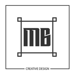 Initial Letter MB Logo Template Design